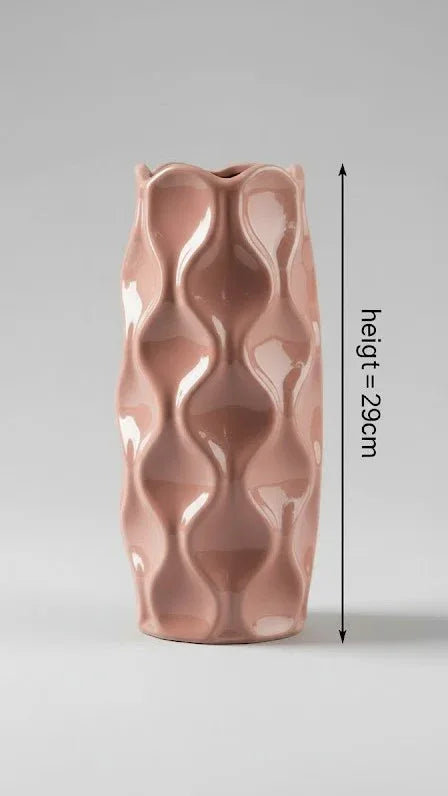 Cylindrical Wave Pot 29CM - Ceramic
