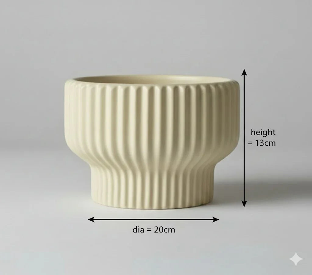 Fischer Round Ceramic Pot - 13CM