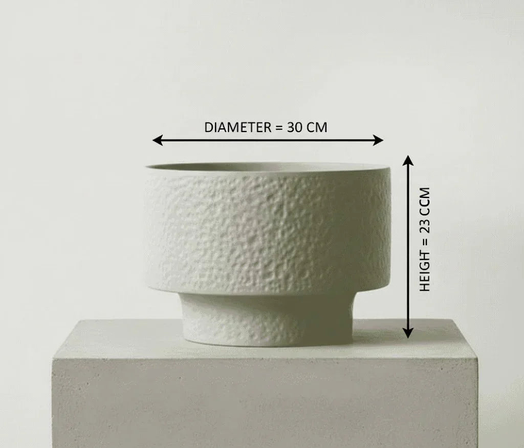 Textured Pastel Green Ceramic Design Pot - 23CM