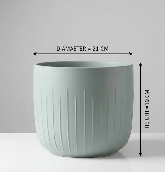 Grey Modern Matte Pot Ceramic - 19CM
