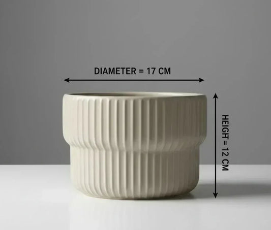 Column Ceramic Pot - 12CM