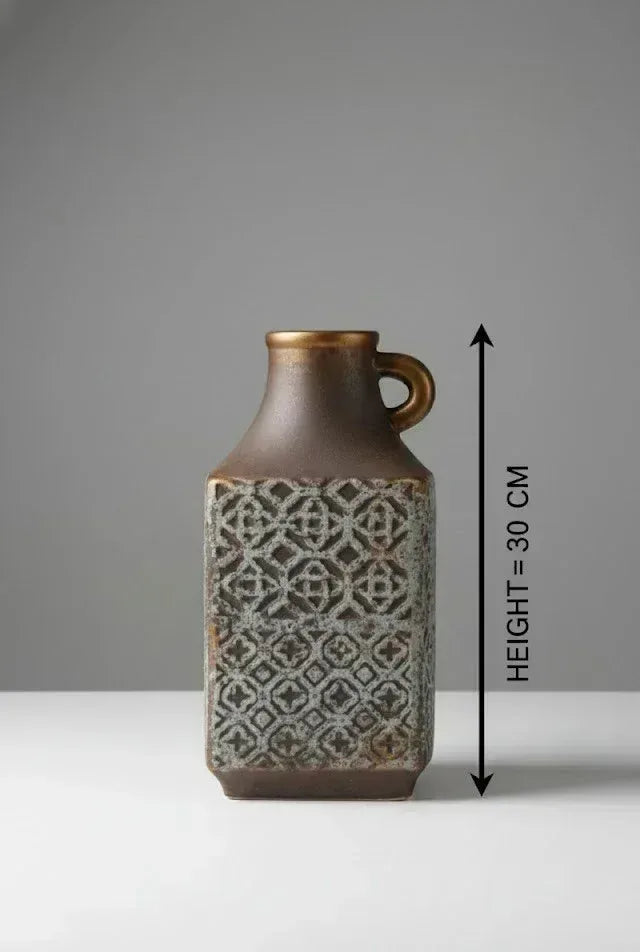 Decor Brown Antique Vintage Rustic Ceramic - 30CM