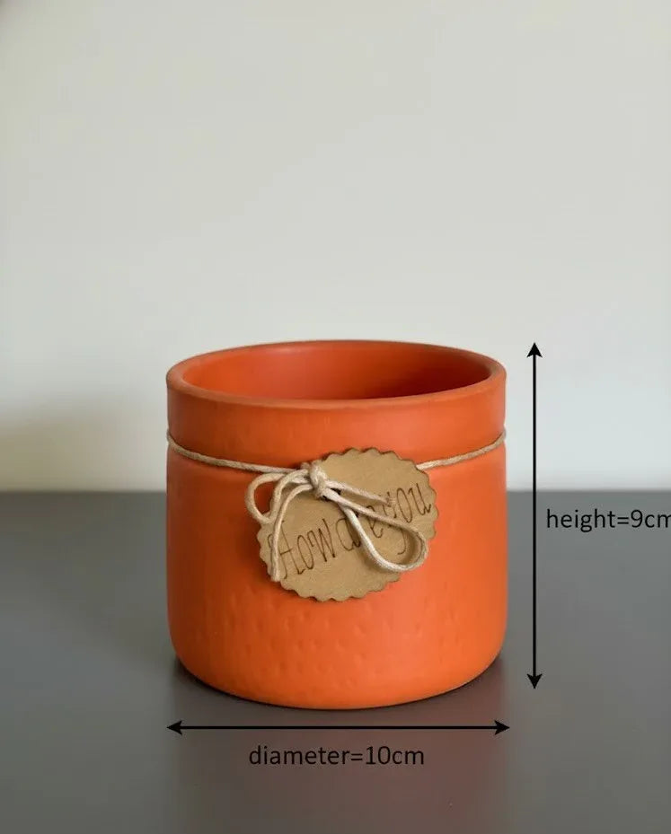 Orange Charm Ceramic Pot 9 CM