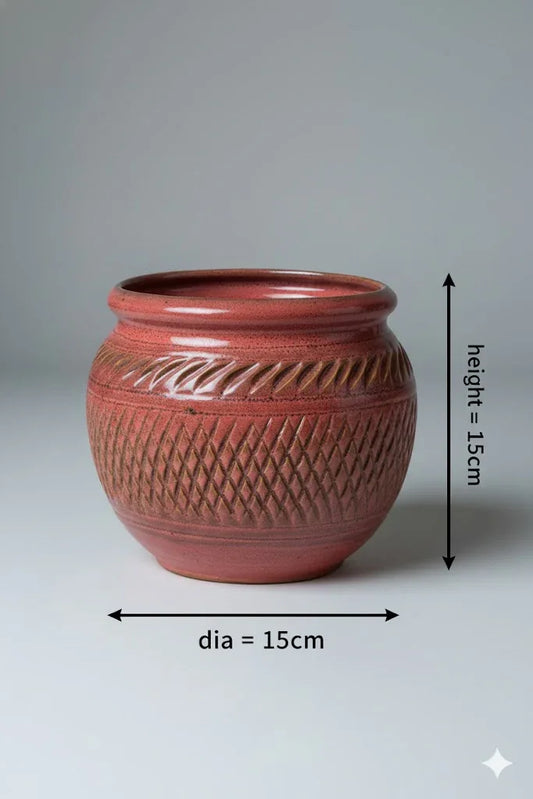 Hand Building Ceramic Messy Pot - 15CM