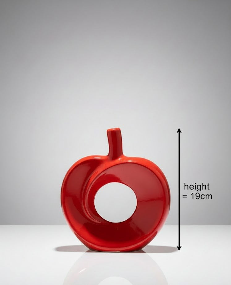 Ruby Loop Apple Sculpture 19 CM