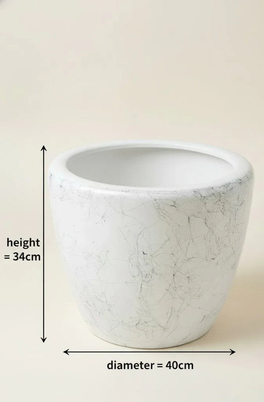 Marble Veil Ceramic Planter 34 CM