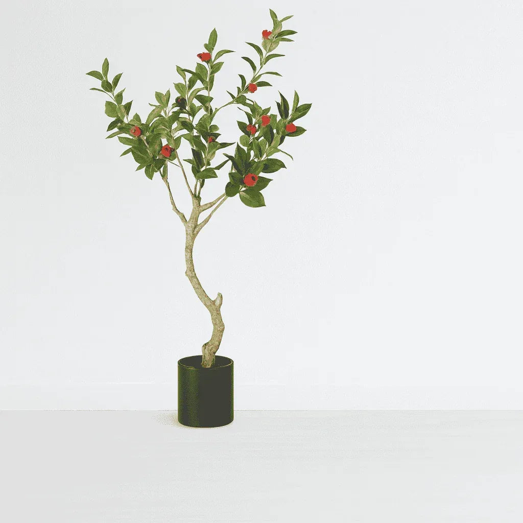 Artificial Rose Plant Tree Camellia Flower 110cm GTK