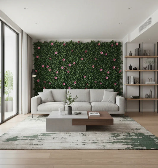 Artificial Flowering Azalea Green wall Artificial Vertical Wall Garden Tile – 500cm x 500cm