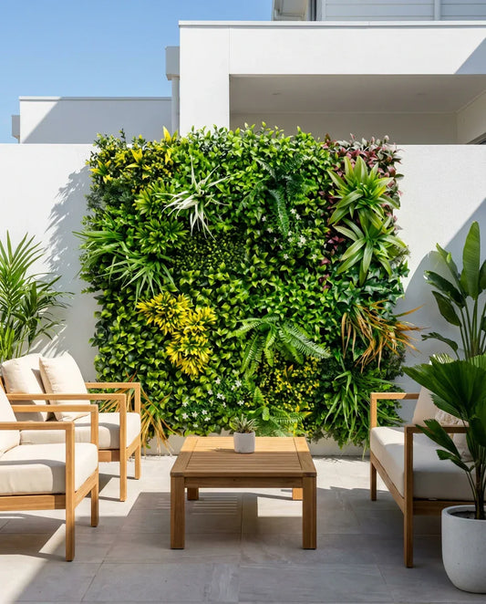 Premium Sunshine UV Resistant Artificial Vertical Wall Garden Tile – 1 mtr x 1 mtr