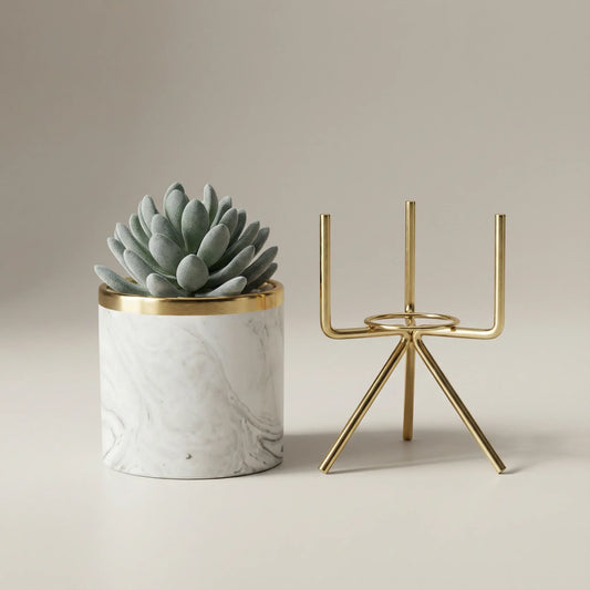 Artificial Succulent With Ceramic Pot 25cm