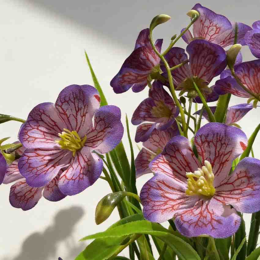 Artificial Meadow Violet Floral With Plastic Pot – 35 CM