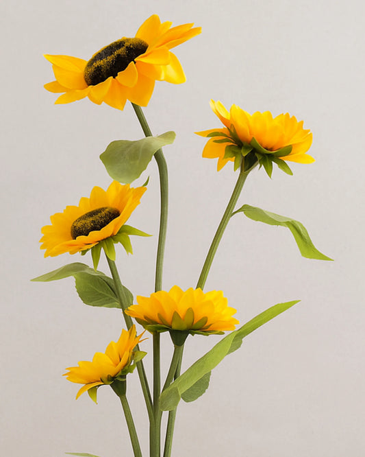 Artificial Sunflower Plant in Black Pot