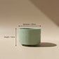 Sage Green Ribbed Ceramic Pot 13CM