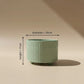 Sage Green Ribbed Ceramic Pot 17CM