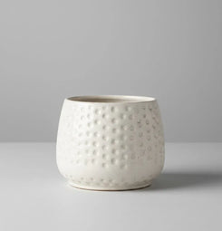 White Marble Design Pot - 13CM