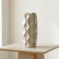 White Cylindrical Wave Pot 24CM - Ceramic