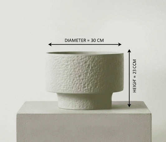 Textured Pastel Green Ceramic Design Pot - 23CM