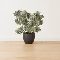 Artificial Silver Flower Plant In Pot 28cm GTK