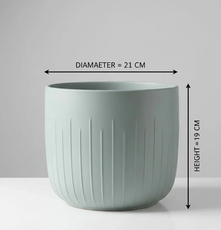 Grey Modern Matte Pot  Ceramic - 19CM
