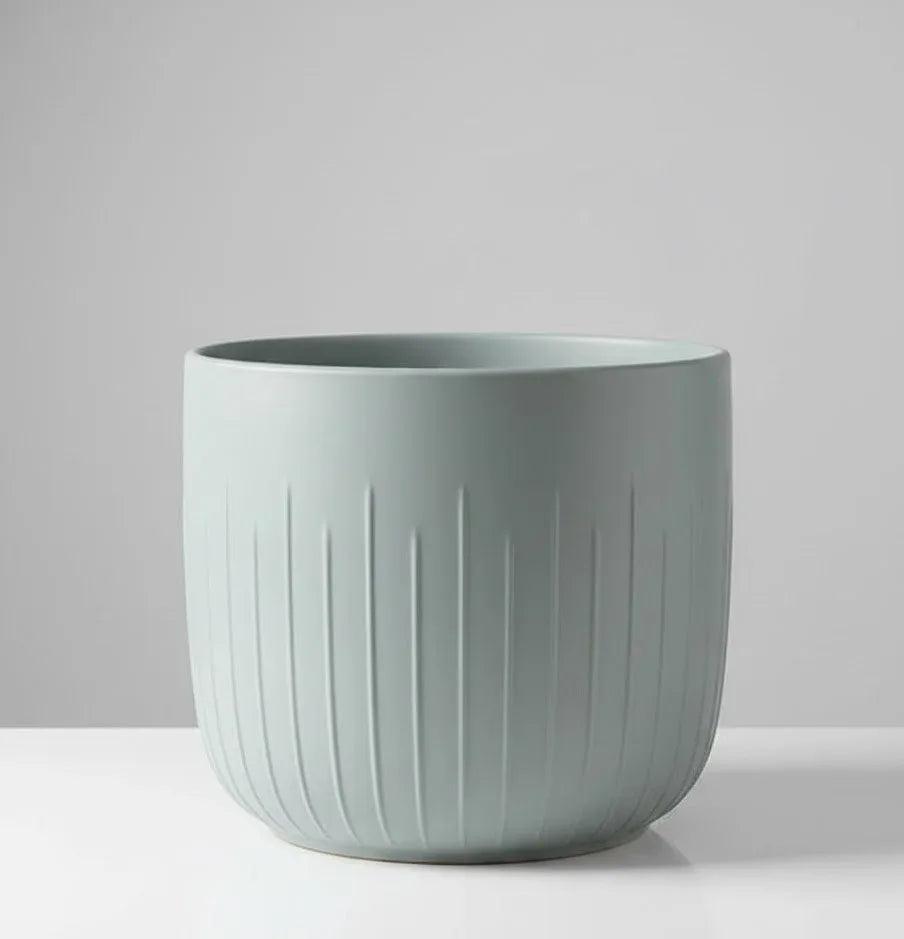 Grey Modern Matte Ceramic Pot - 16cm