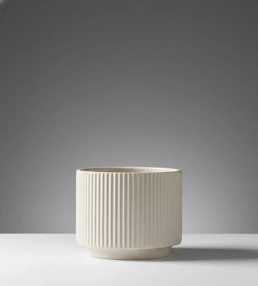 Striped Ceramic Pot Ceramic -16CM
