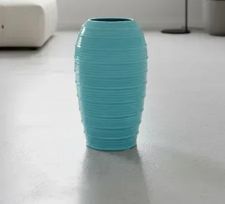 Blue Ring Textured Pot 24CM - Ceramic