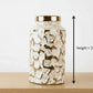 White And Gold Pot 33CM - Ceramic