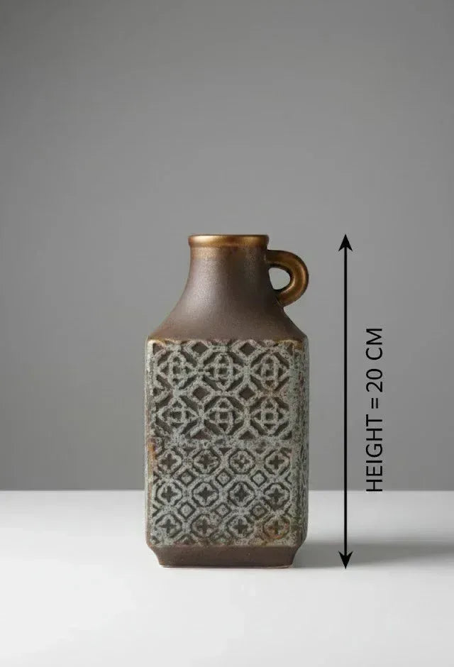 Decor Brown Antique Vintage Rustic Ceramic - 20CM