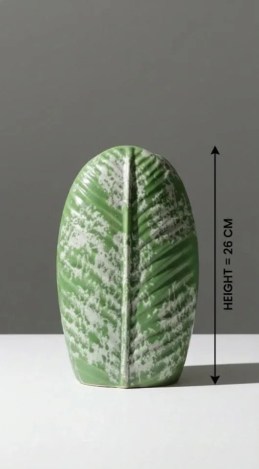 Leaf Ceramic Decorative Vase - 26CM