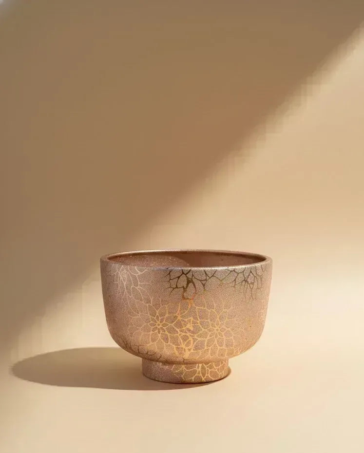 Desert Bloom Crackle Ceramic Bowl Pot 14CM