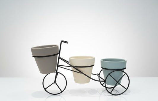 Pastel Ride Triple Pot Planter