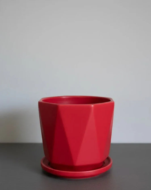 Ruby Prism Ceramic Planter 14 CM