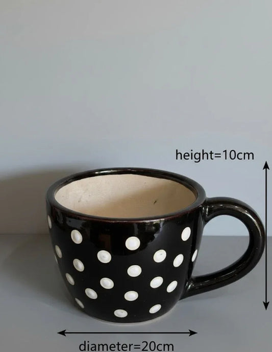 Midnight Dot Ceramic Cup Planter 10 CM