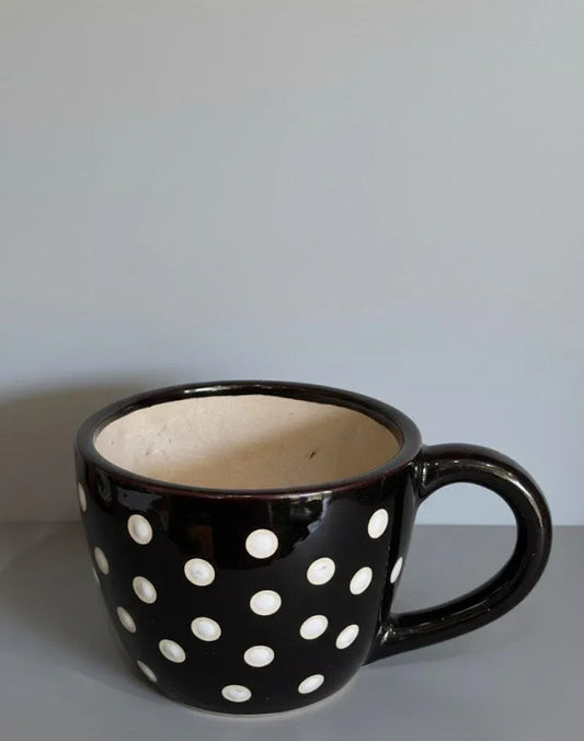 Midnight Dot Ceramic Cup Planter 10 CM