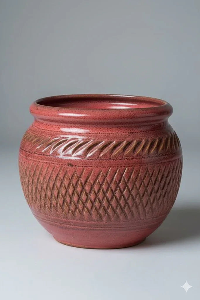 Hand Building Ceramic Messy Pot - 15CM