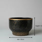 Black And Gold Ceramic Pot - 23CM