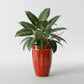 Luxury Red & Gold Marbled Fluted Ceramic Planter Height 60cm