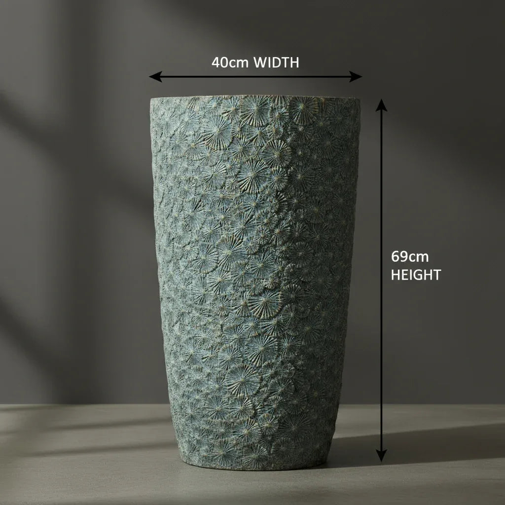 Aster Textured Tall Ceramic Plant Pot – 69cm