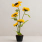 Artificial Sunflower Plant in Black Pot