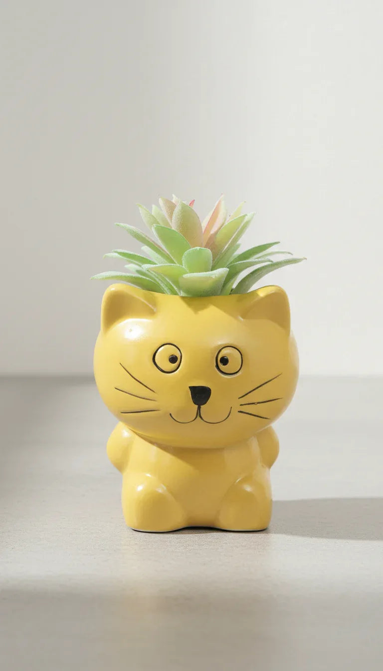 artificial Succulent With Ceramic  Pot 15cm