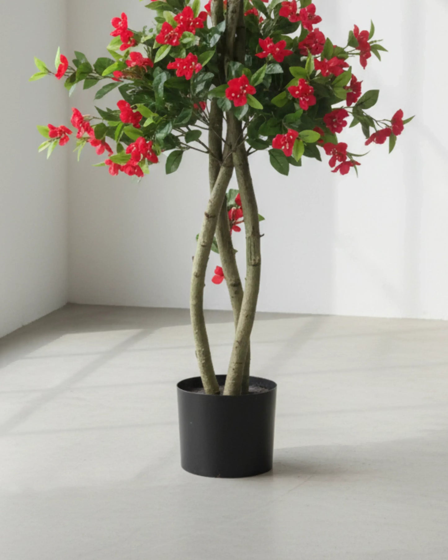 Artificial Bougainvillea Tree Plant in Black Pot