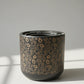 Black Etched Floral Pattern Ceramic Planter 40cm