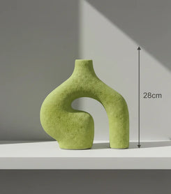 Modern Abstract Beige Hollow Ceramic Pot Set 28cm