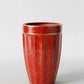 Luxury Red & Gold Marbled Fluted Ceramic Planter Height 60cm