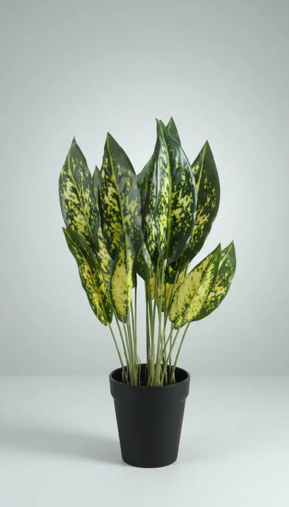 Artificial Arrow Root Plant With Plastic Pot 42cm