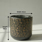 Black Etched Floral Pattern Ceramic Planter 40cm