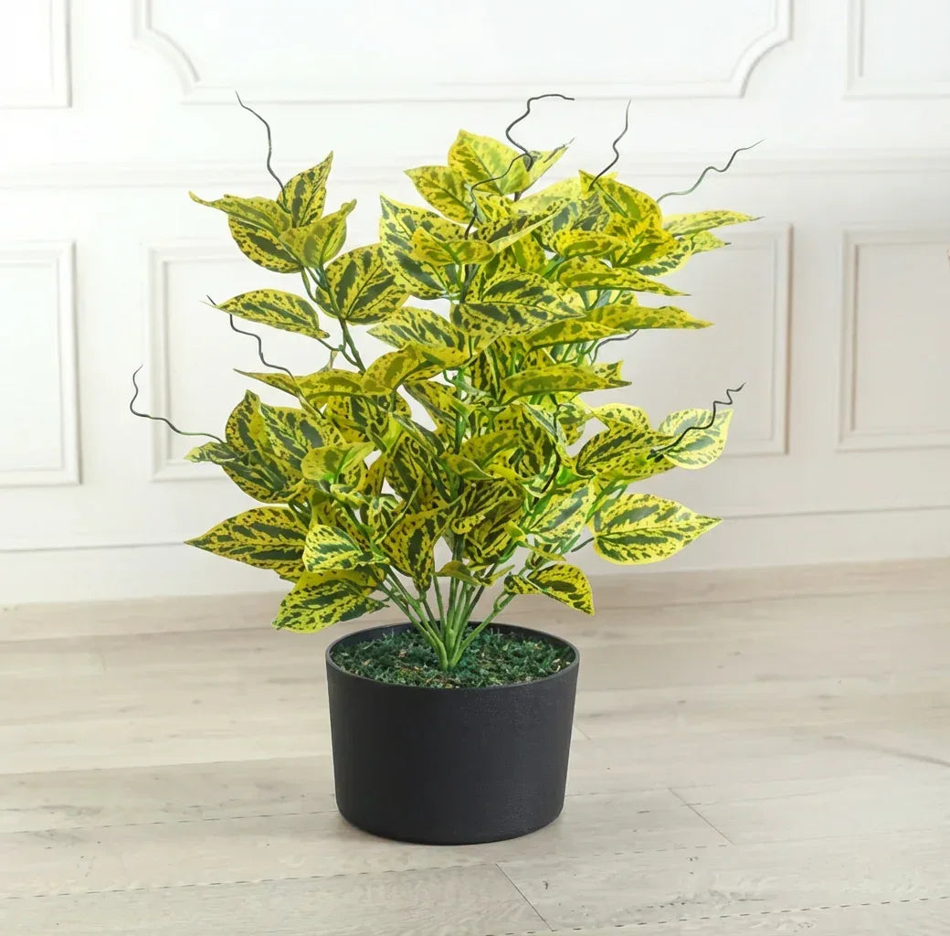 Artificial Caladium Yellow Plant Without Pot 60cm