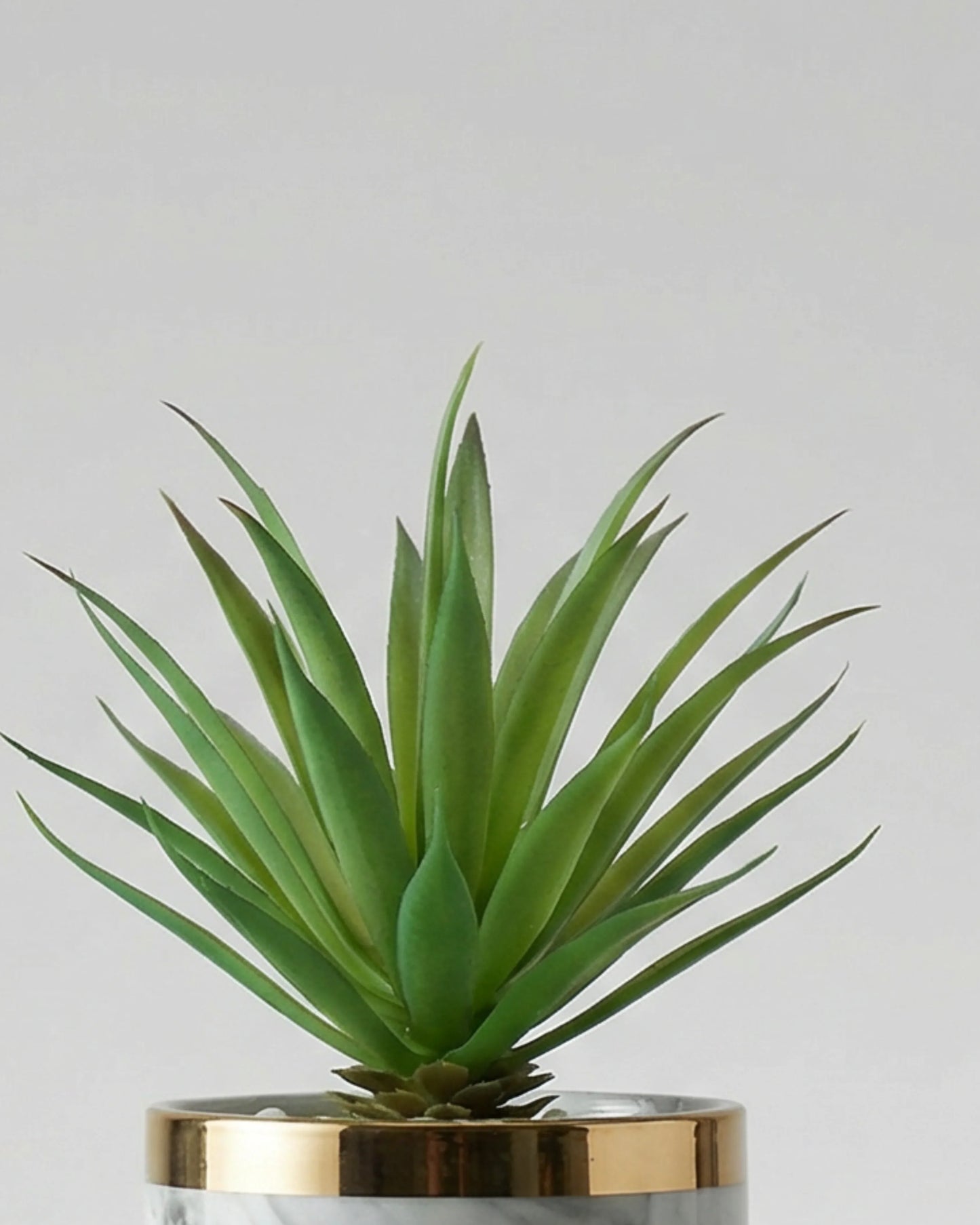 Artificial Secculent With Ceramic Pot & Metal Stand 25cm