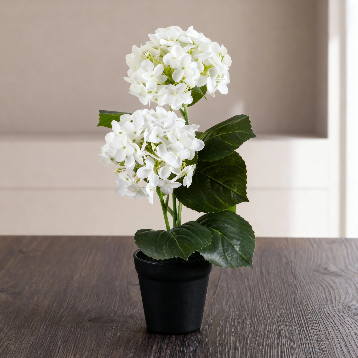 Artificial Real Touch Hydrangea With Plastic Pot 41cm